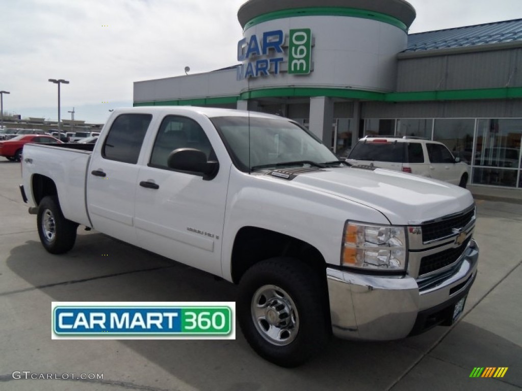 2007 Silverado 2500HD LT Crew Cab 4x4 - Summit White / Light Titanium/Ebony photo #1