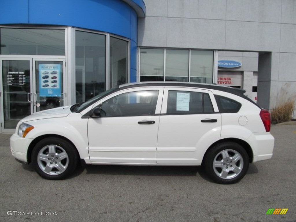 2008 Caliber SXT - Stone White / Dark Slate Gray photo #3