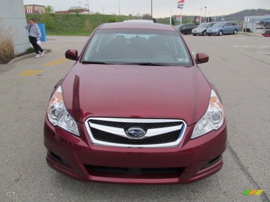 2011 Legacy 2.5i Premium - Ruby Red Pearl / Off-Black photo #8
