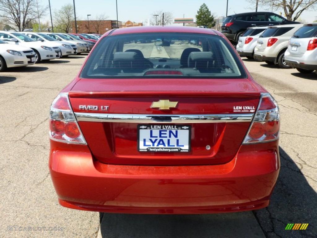 2010 Aveo LS Sedan - Sport Red / Charcoal photo #5