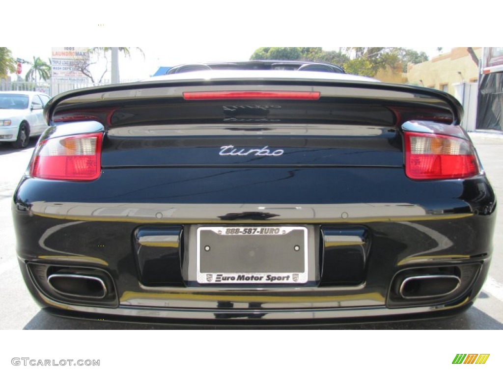 2008 911 Turbo Cabriolet - Black / Black photo #5