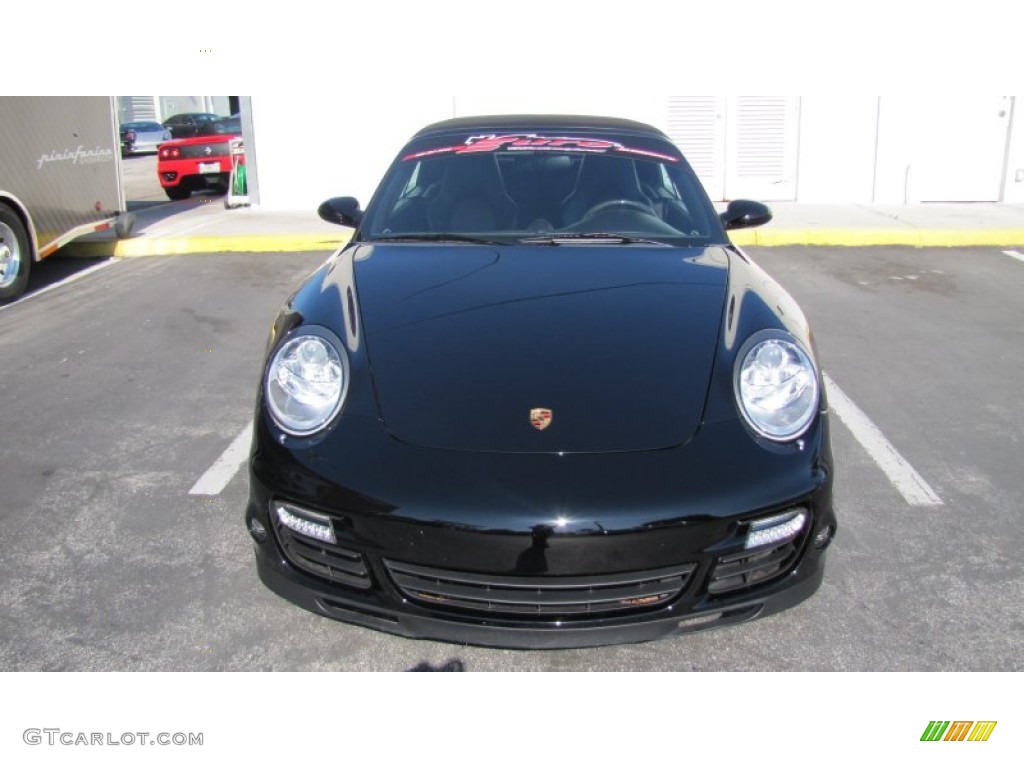 2008 911 Turbo Cabriolet - Black / Black photo #10