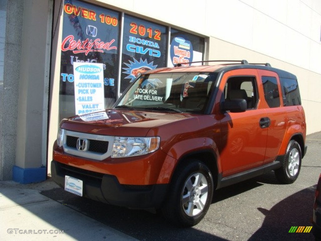 2010 Element EX 4WD - Citrus Fire Metallic / Titanium photo #1