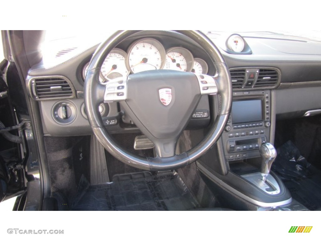 2008 911 Turbo Cabriolet - Black / Black photo #27