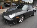 2004 Slate Grey Metallic Porsche 911 Turbo Cabriolet  photo #8