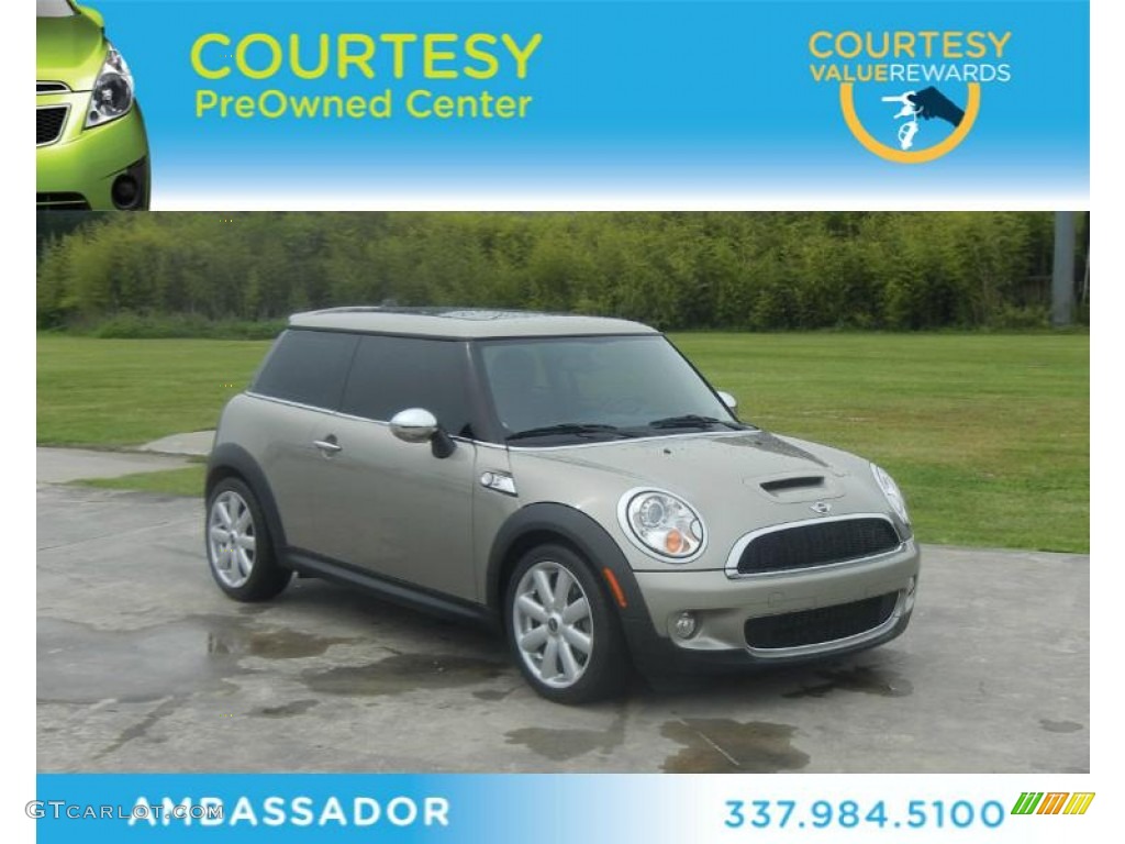 2009 Cooper S Hardtop - Sparkling Silver Metallic / Lounge Redwood Red Leather photo #1
