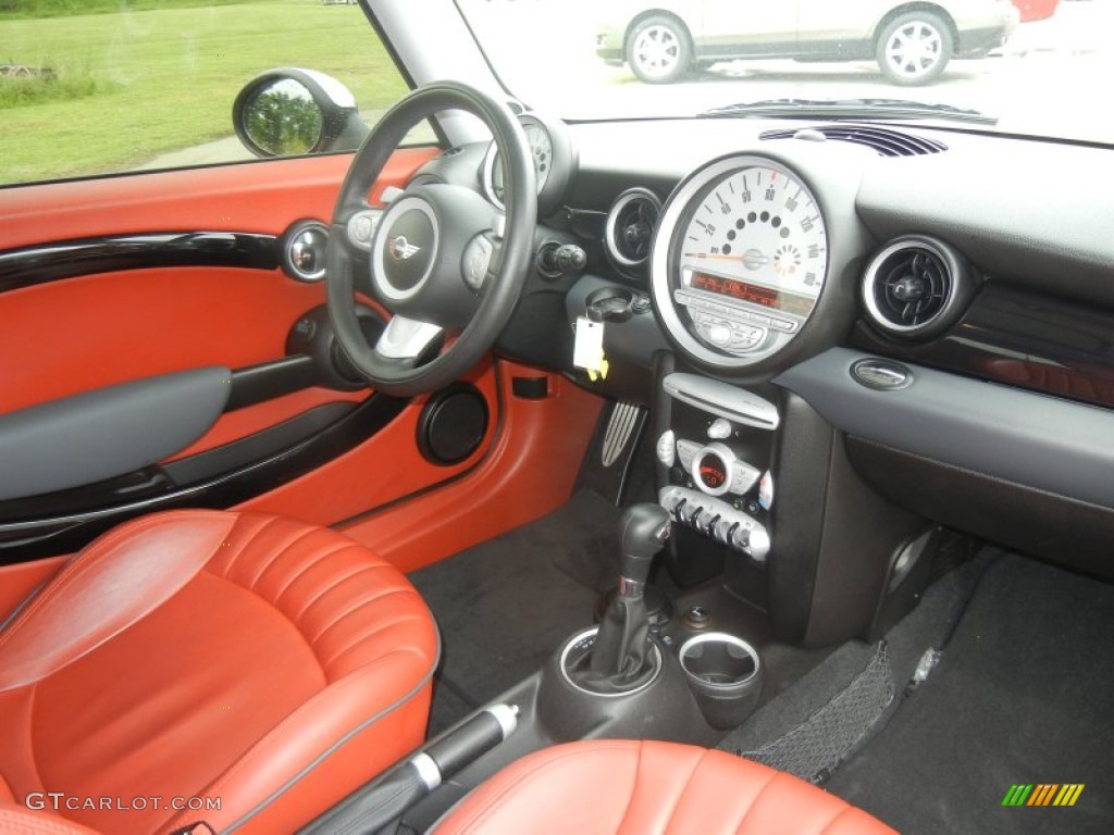Lounge Redwood Red Leather Interior 2009 Mini Cooper S Hardtop Photo #63339362