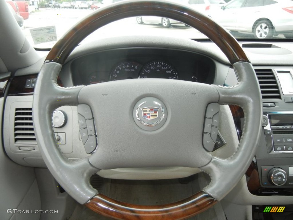 2008 Cadillac DTS Standard DTS Model Titanium/Dark Titanium Steering Wheel Photo #63340605