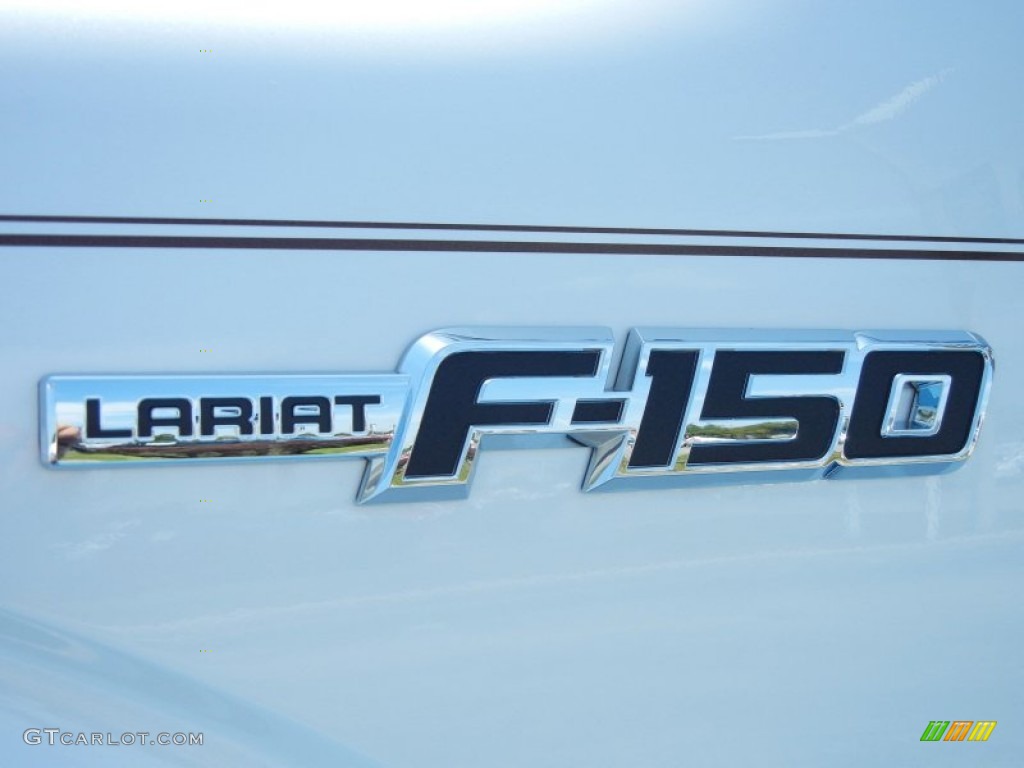2012 F150 Lariat SuperCrew - White Platinum Metallic Tri-Coat / Black photo #4