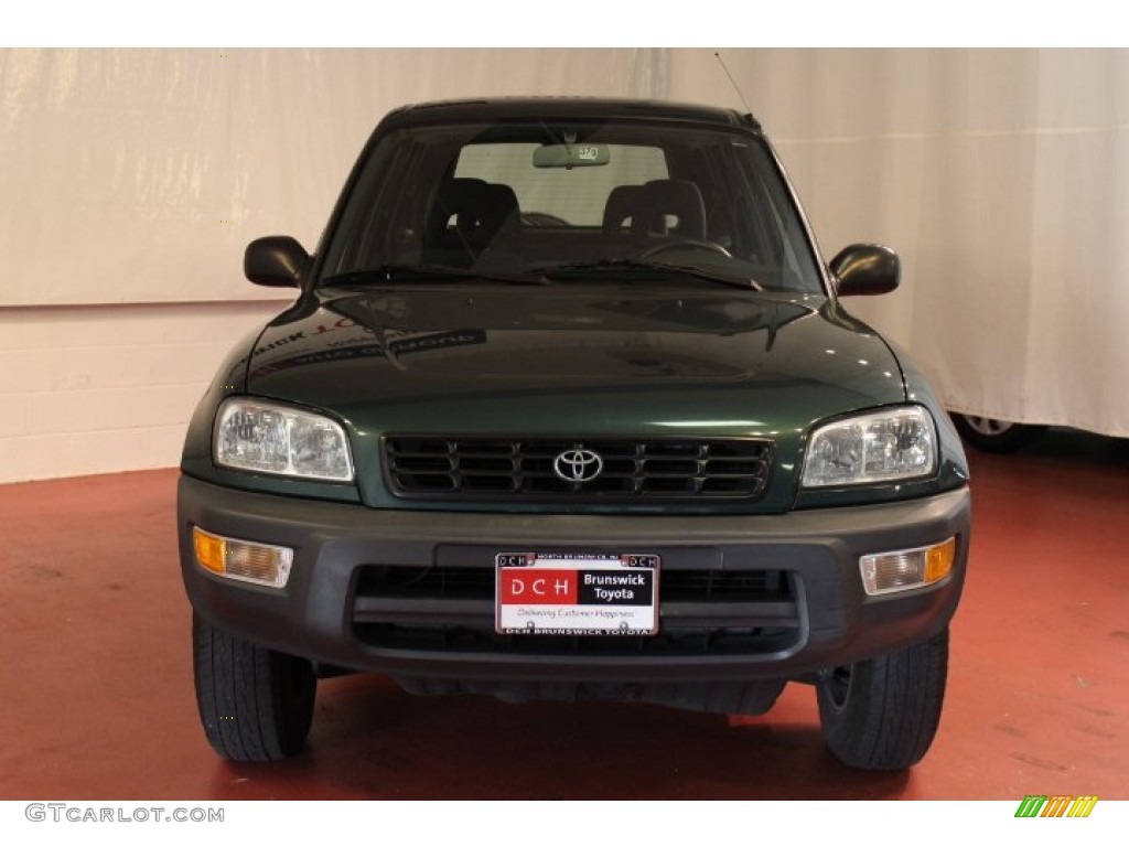 1999 RAV4 4WD - Deep Jewel Green Pearl / Gray photo #2