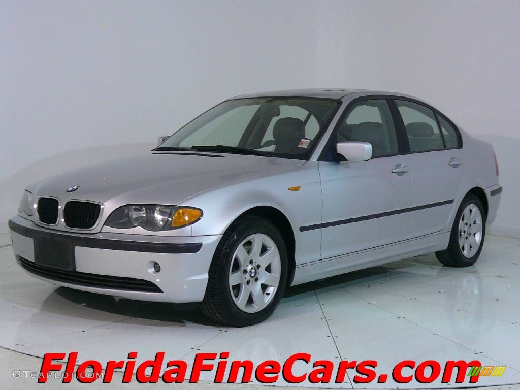 2002 3 Series 325i Sedan - Titanium Silver Metallic / Grey photo #1
