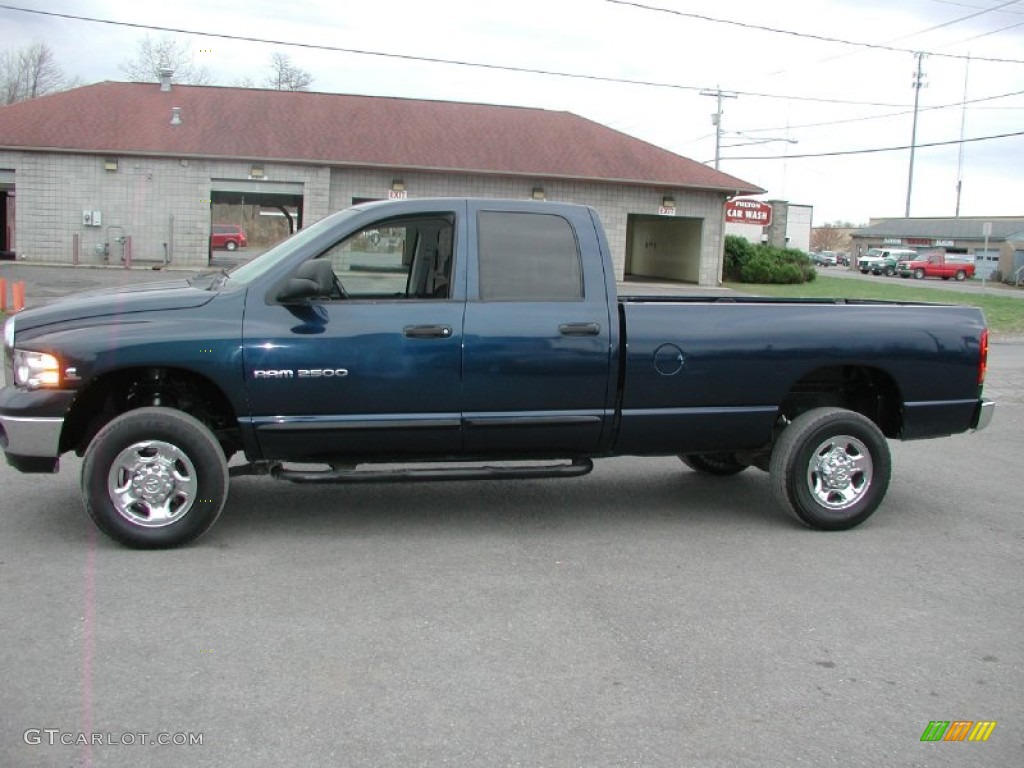 2005 Ram 2500 SLT Quad Cab 4x4 - Patriot Blue Pearl / Dark Slate Gray photo #3