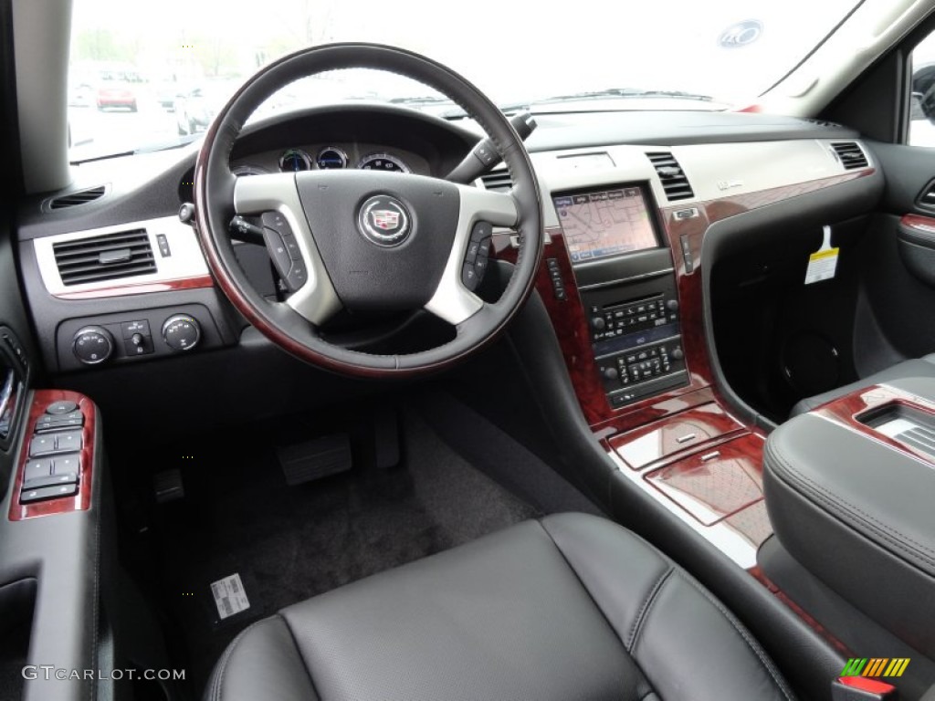 Ebony/Ebony Interior 2012 Cadillac Escalade Hybrid 4WD Photo #63343490