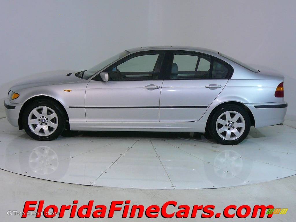 2002 3 Series 325i Sedan - Titanium Silver Metallic / Grey photo #3
