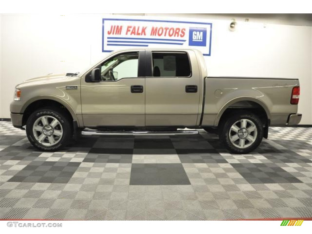 2006 F150 Lariat SuperCrew 4x4 - Arizona Beige Metallic / Tan photo #2