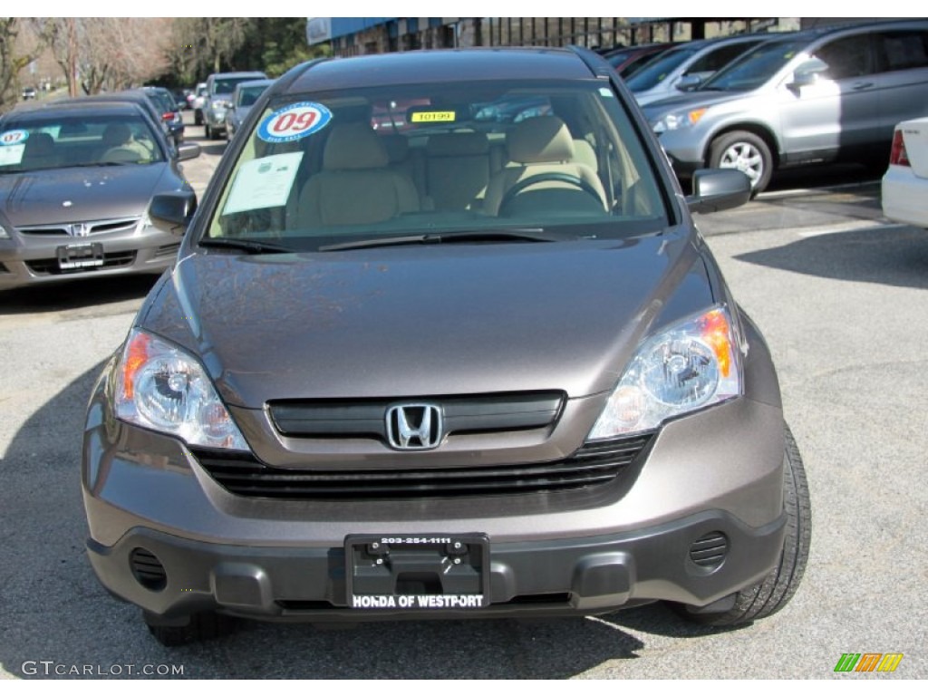 2009 CR-V LX 4WD - Urban Titanium Metallic / Ivory photo #2
