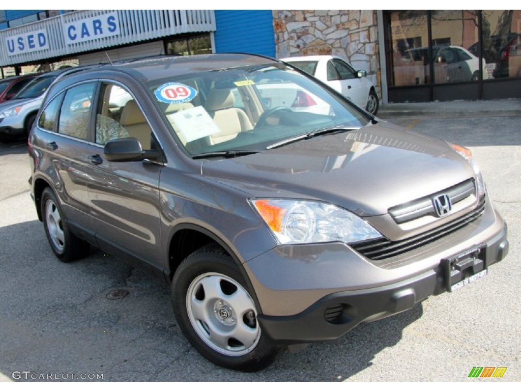 2009 CR-V LX 4WD - Urban Titanium Metallic / Ivory photo #3