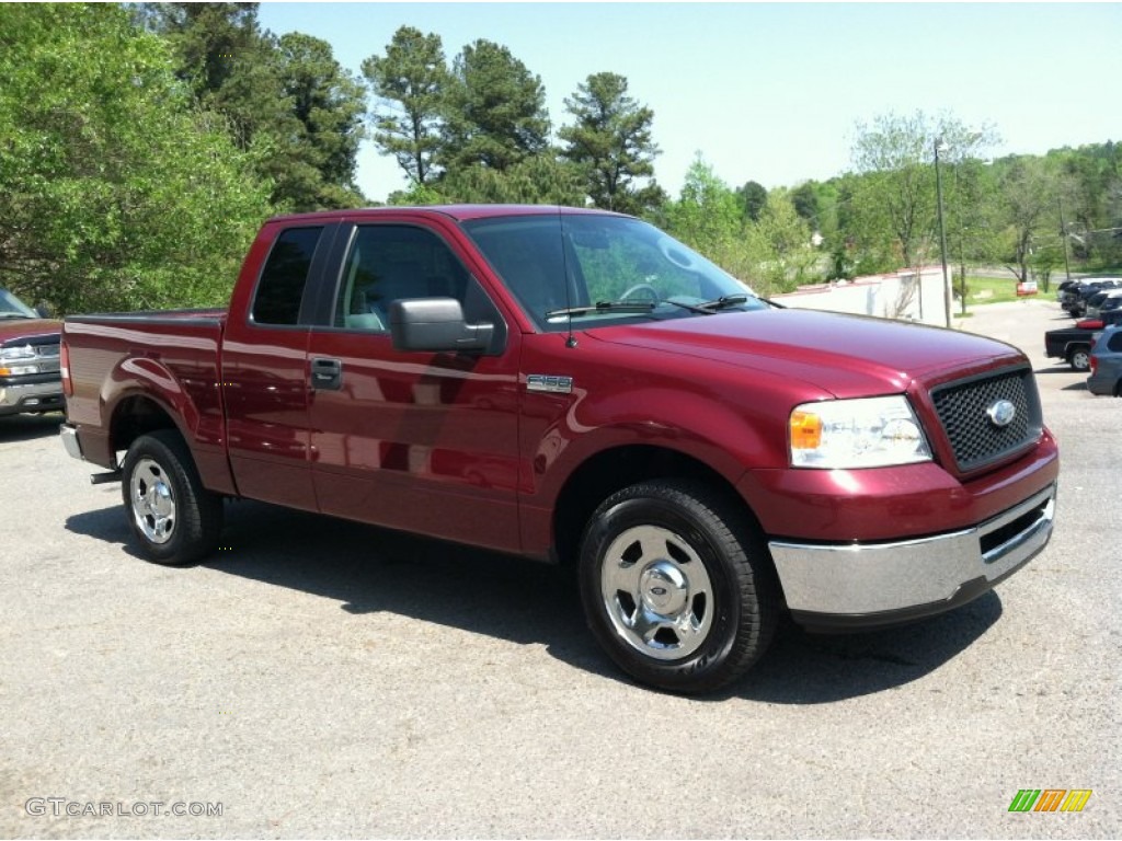 2006 F150 XLT SuperCab - Dark Toreador Red Metallic / Medium/Dark Flint photo #1