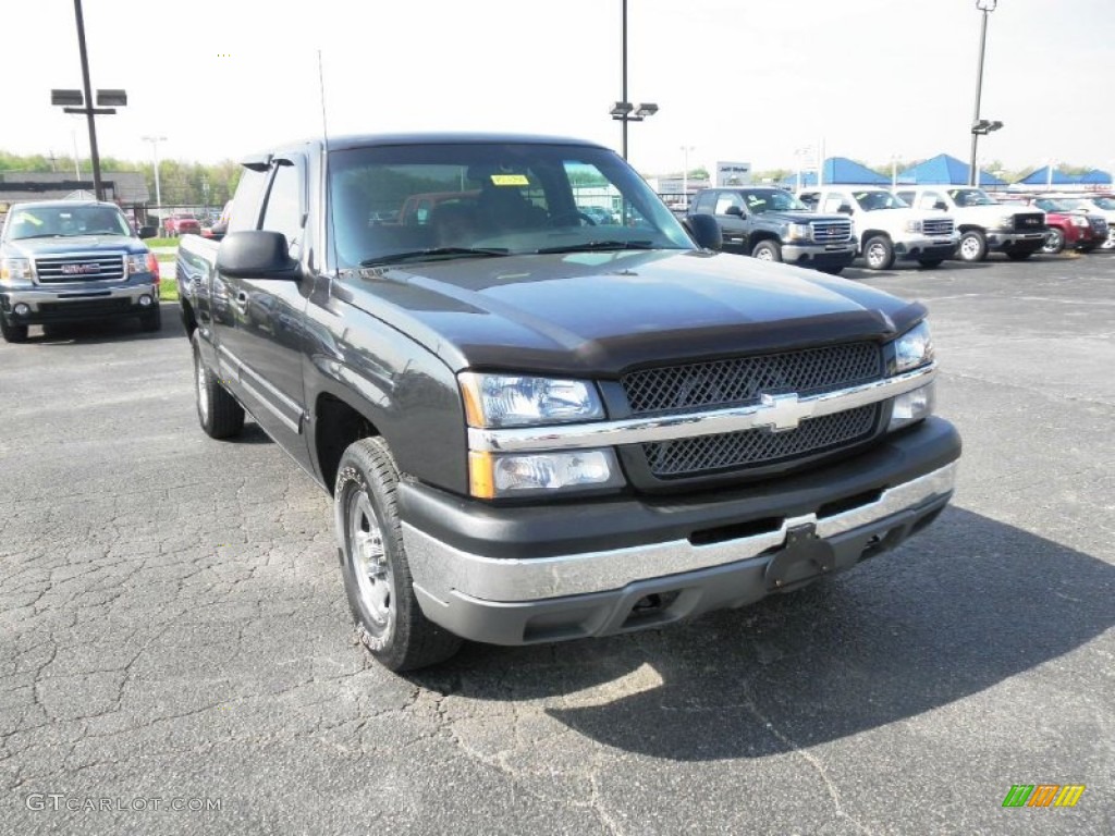 2003 Silverado 1500 LS Extended Cab 4x4 - Dark Gray Metallic / Dark Charcoal photo #2