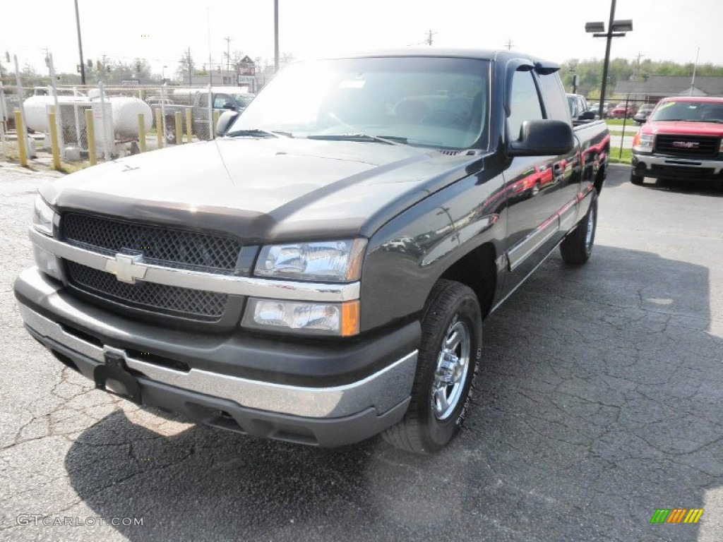 2003 Silverado 1500 LS Extended Cab 4x4 - Dark Gray Metallic / Dark Charcoal photo #3