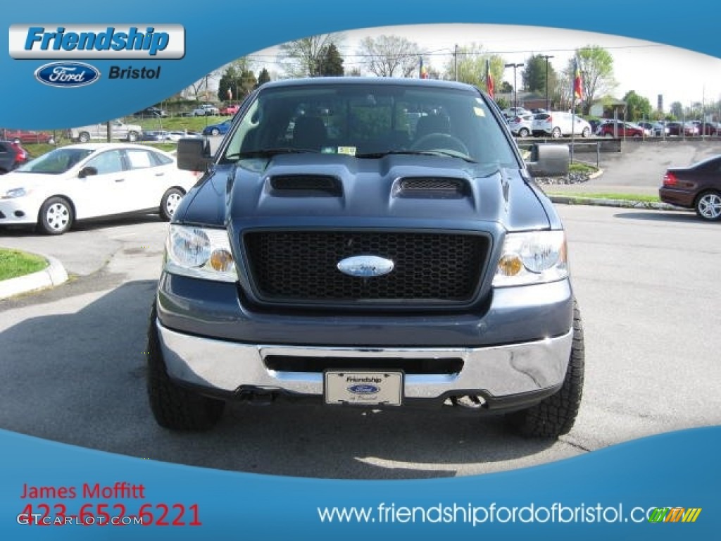 2006 F150 XLT SuperCrew 4x4 - Medium Wedgewood Blue Metallic / Medium/Dark Flint photo #3