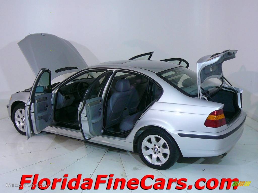 2002 3 Series 325i Sedan - Titanium Silver Metallic / Grey photo #8