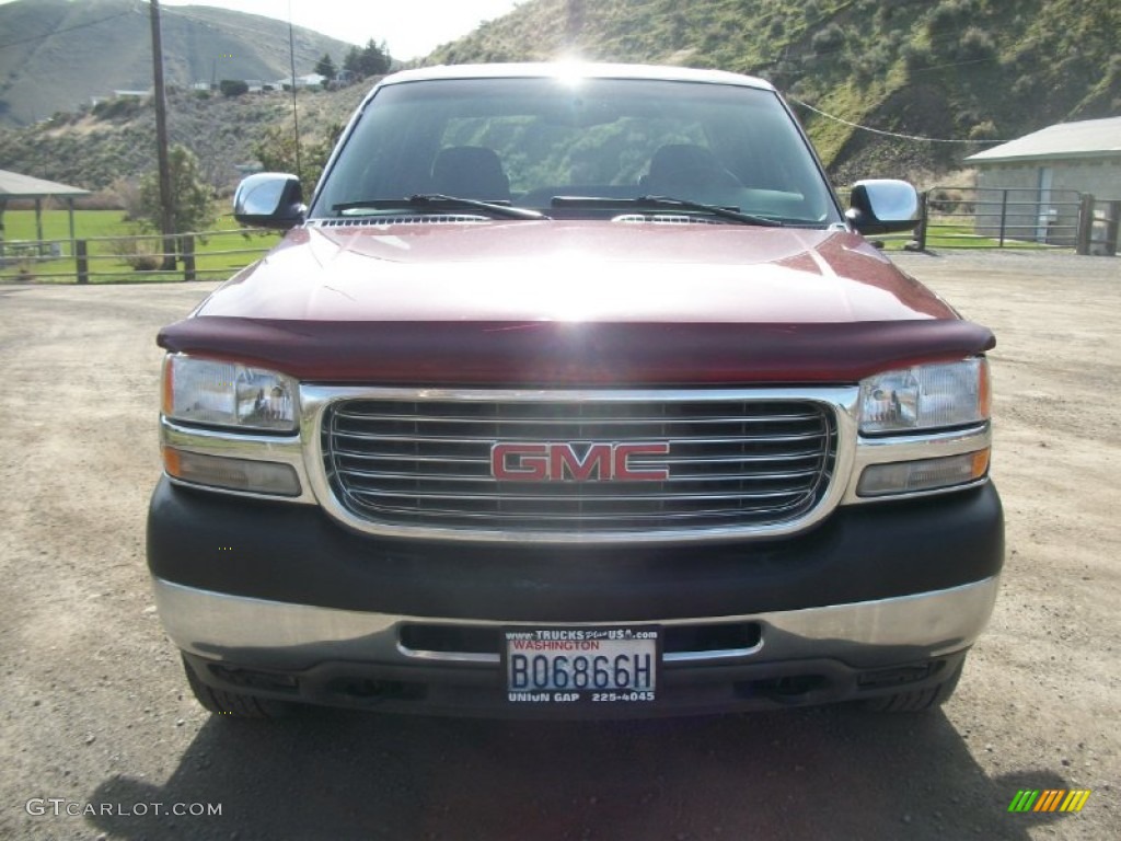 2001 Sierra 2500HD SLE Crew Cab 4x4 - Dark Toreador Red Metallic / Graphite photo #6