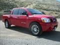 2007 Red Alert Nissan Titan XE Crew Cab  photo #1