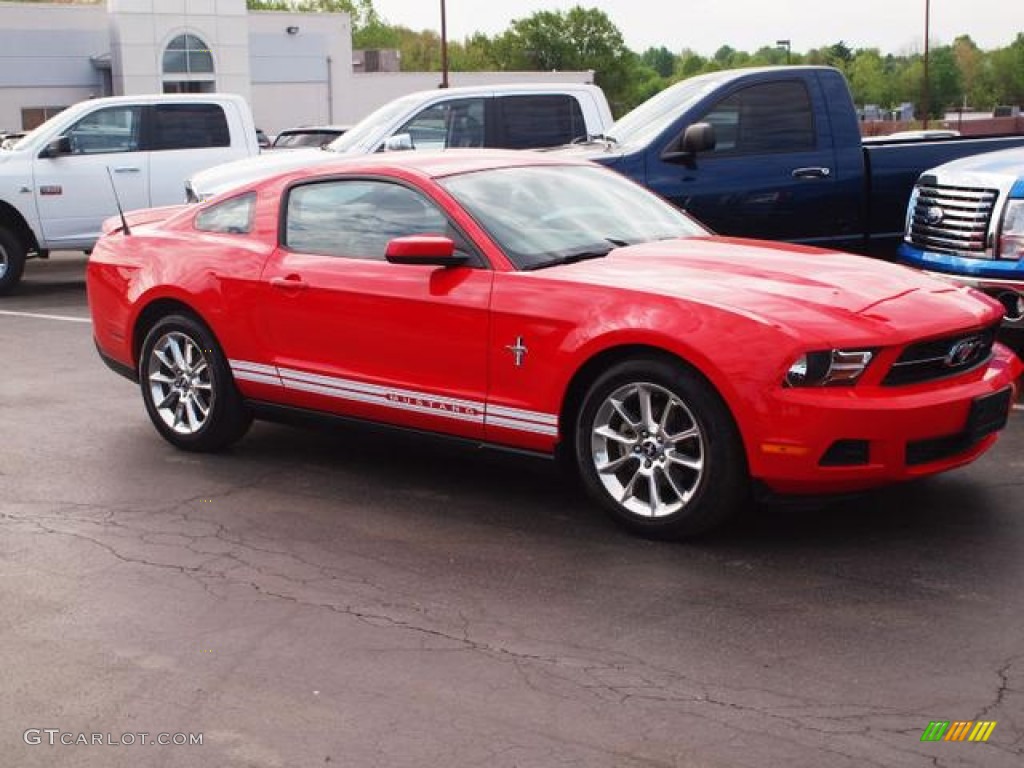 2010 Mustang V6 Premium Coupe - Torch Red / Charcoal Black photo #2