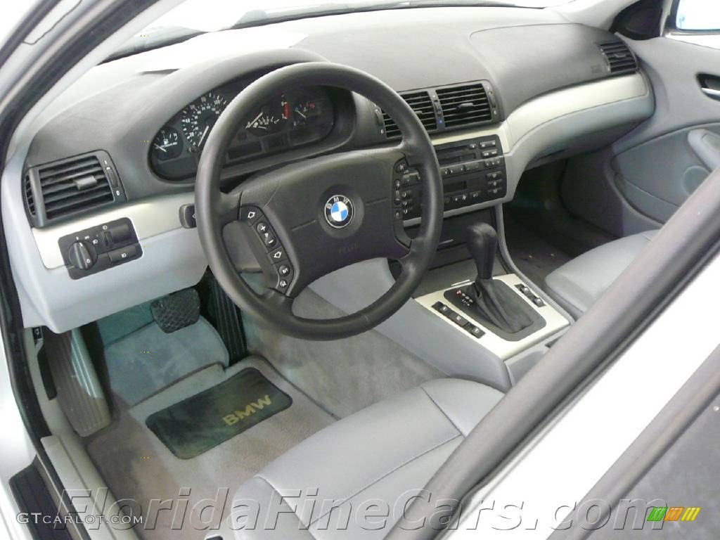2002 3 Series 325i Sedan - Titanium Silver Metallic / Grey photo #12