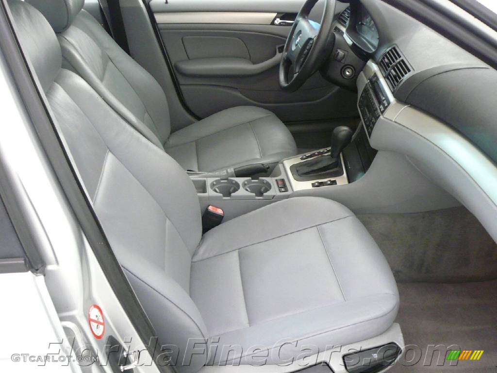 2002 3 Series 325i Sedan - Titanium Silver Metallic / Grey photo #13