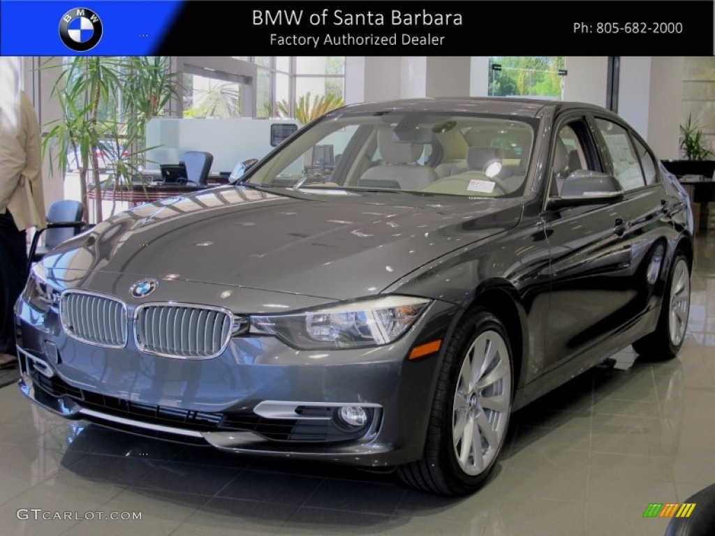 2012 3 Series 328i Sedan - Mineral Grey Metallic / Oyster/Dark Oyster photo #1