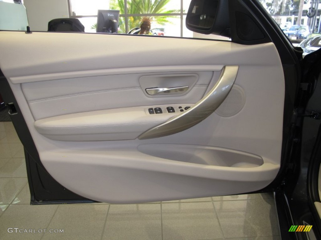 2012 BMW 3 Series 328i Sedan Oyster/Dark Oyster Door Panel Photo #63349160