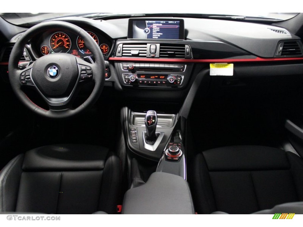 2012 BMW 3 Series 335i Sedan Black/Red Highlight Dashboard Photo #63349622