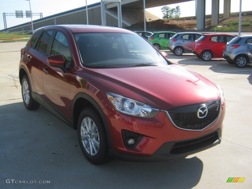 2013 CX-5 Touring - Zeal Red Mica / Black photo #7
