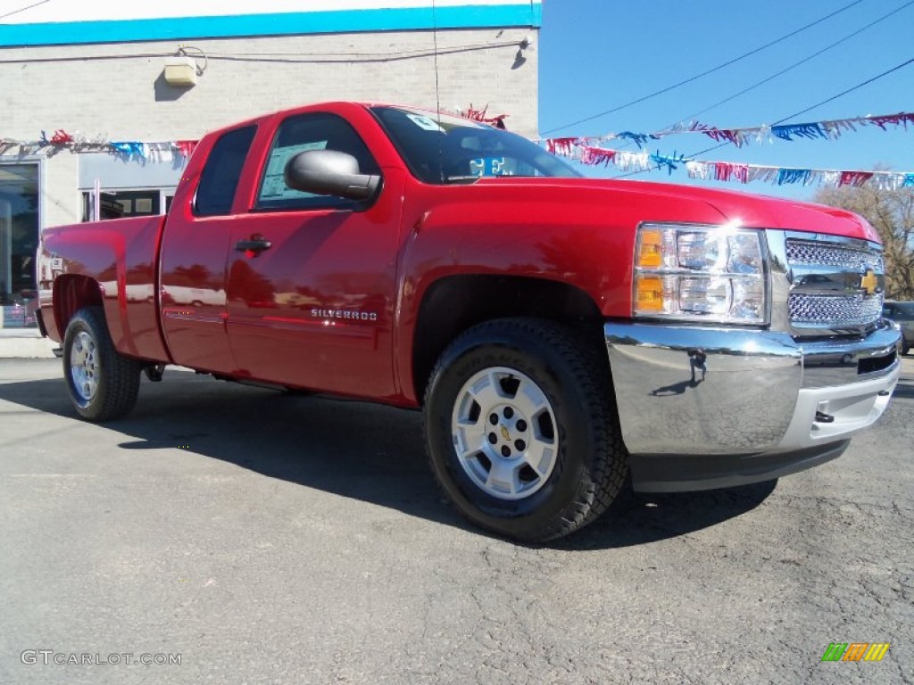 2012 Silverado 1500 LT Extended Cab 4x4 - Victory Red / Ebony photo #3