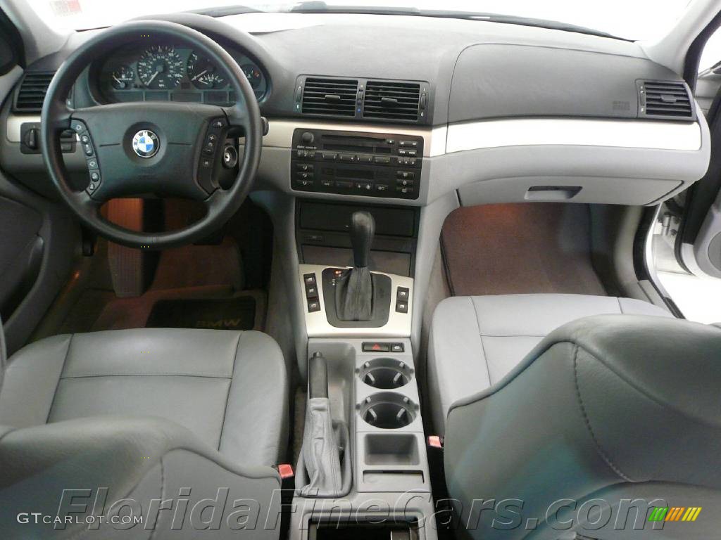 2002 3 Series 325i Sedan - Titanium Silver Metallic / Grey photo #16