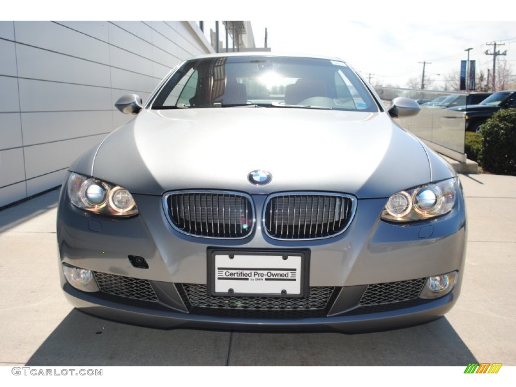 2009 3 Series 335i Convertible - Space Grey Metallic / Coral Red/Black Dakota Leather photo #2