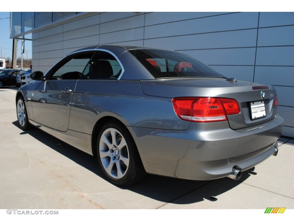 2009 3 Series 335i Convertible - Space Grey Metallic / Coral Red/Black Dakota Leather photo #4
