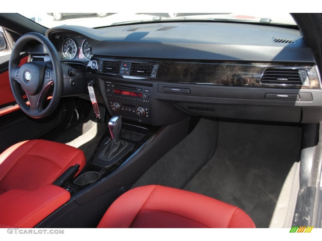 2009 3 Series 335i Convertible - Space Grey Metallic / Coral Red/Black Dakota Leather photo #9