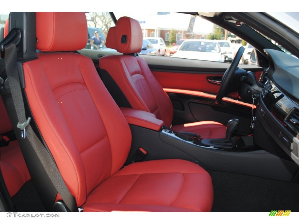 2009 3 Series 335i Convertible - Space Grey Metallic / Coral Red/Black Dakota Leather photo #10