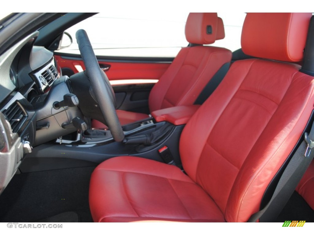 2009 3 Series 335i Convertible - Space Grey Metallic / Coral Red/Black Dakota Leather photo #12