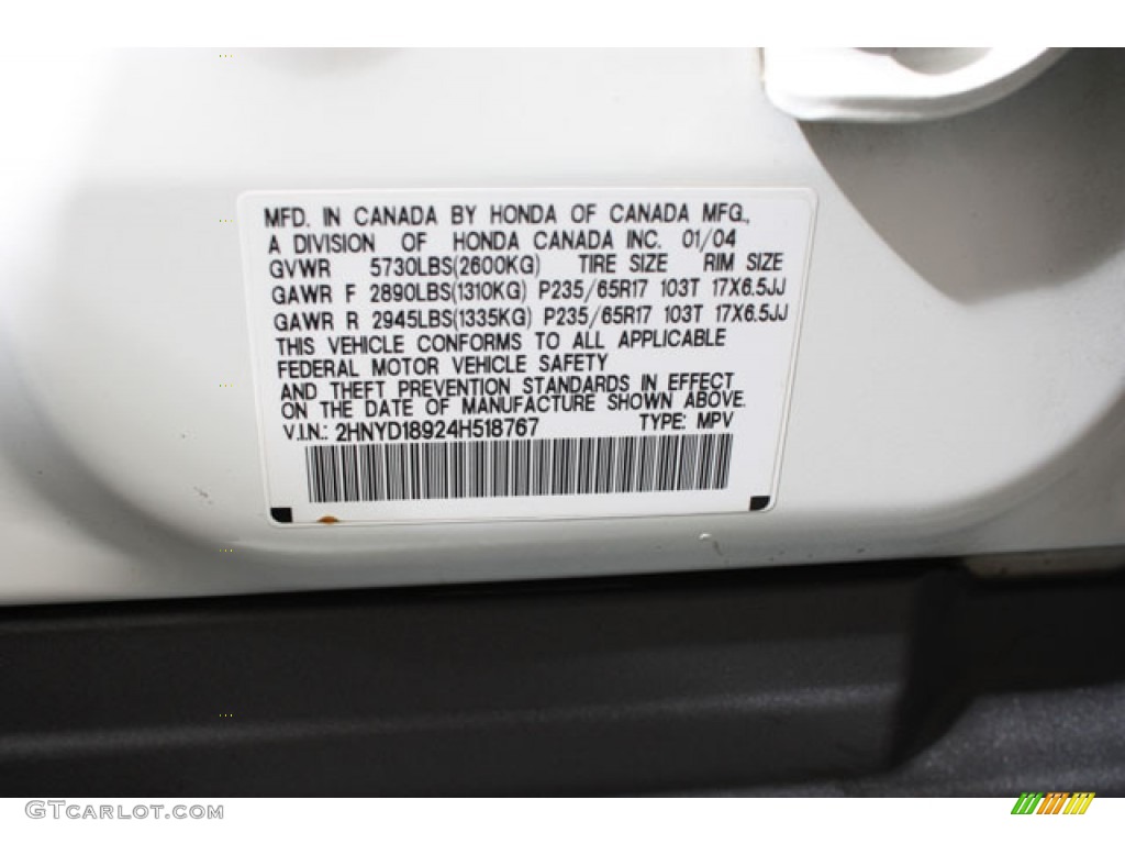 2004 MDX Touring - Aspen White Pearl / Saddle photo #32
