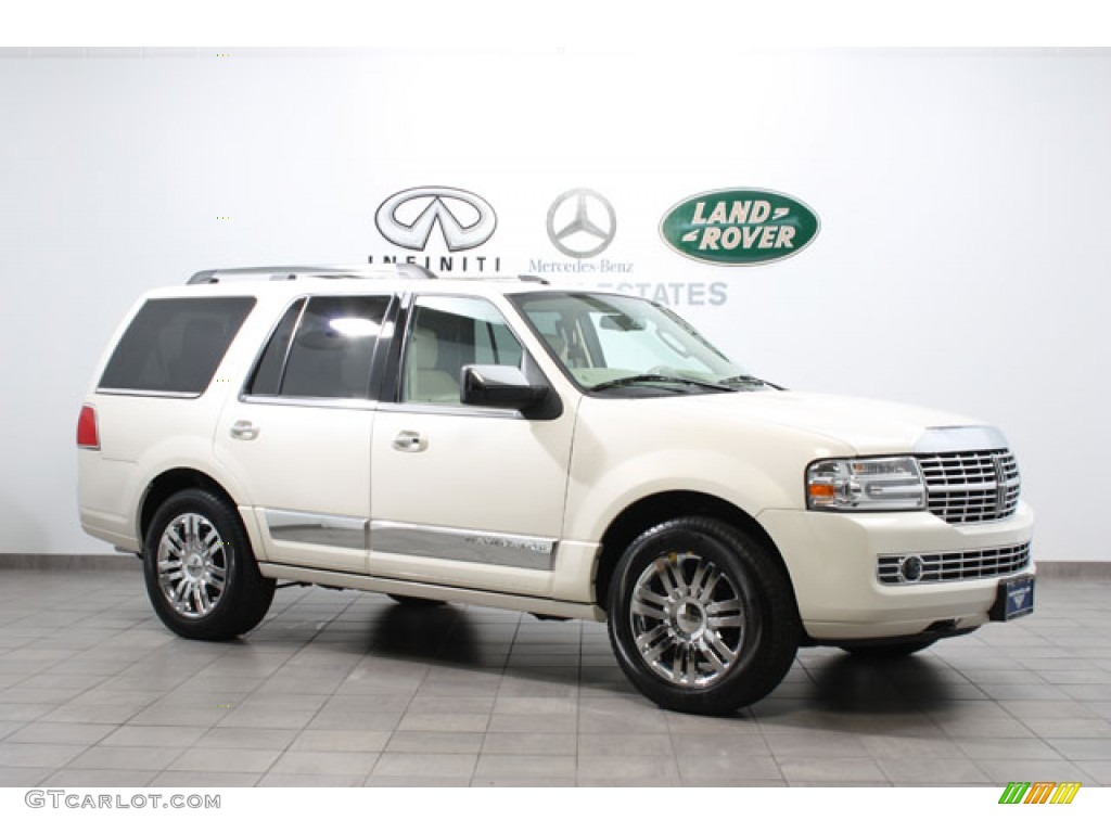 2008 Navigator Elite 4x4 - White Chocolate Tri Coat / Camel/Sand Piping photo #1