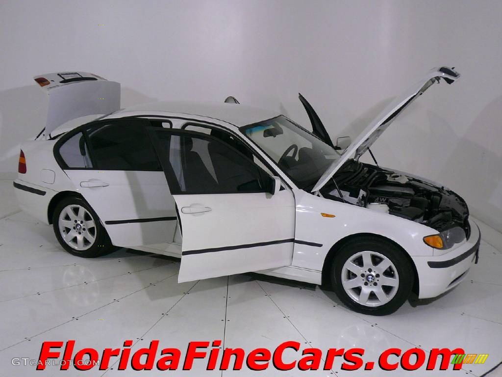 2002 3 Series 325i Sedan - Alpine White / Black photo #7