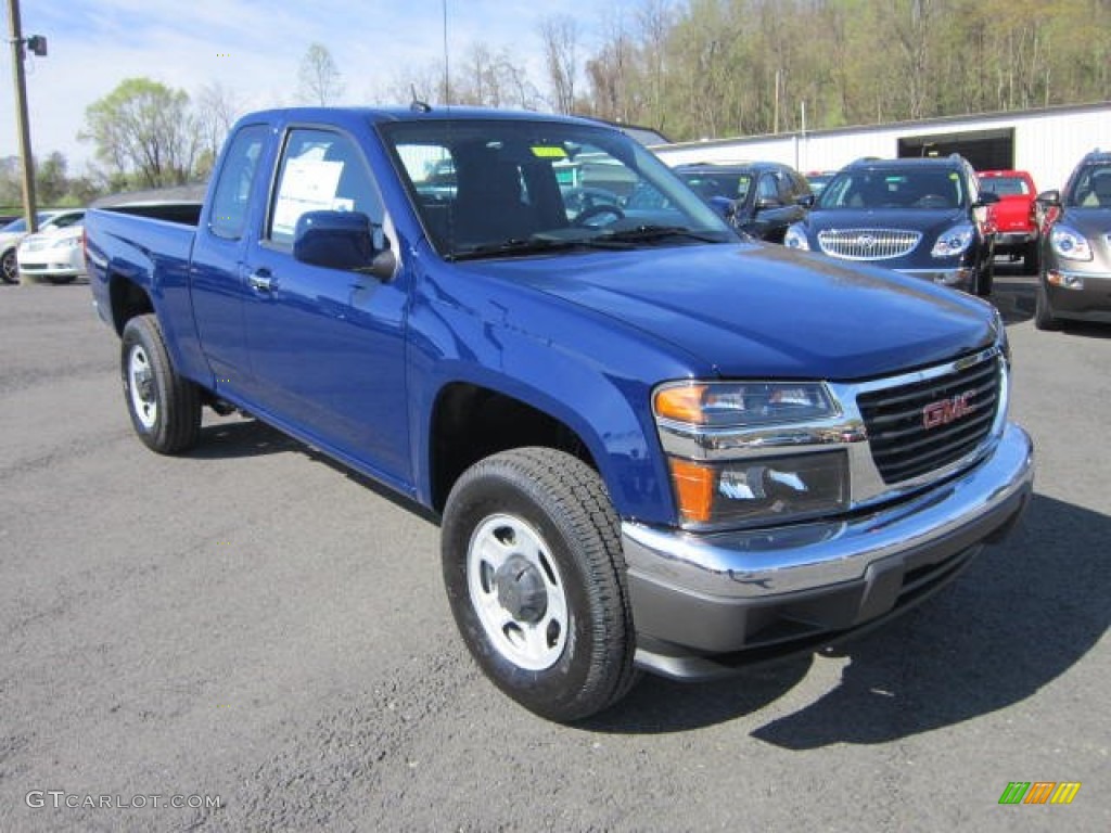 2012 Canyon Work Truck Extended Cab 4x4 - Navy Blue / Ebony photo #1