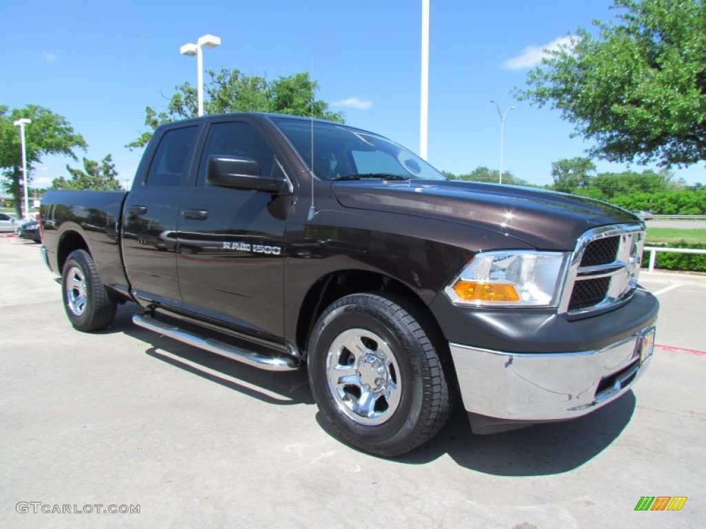 2011 Ram 1500 ST Quad Cab - Rugged Brown Pearl / Dark Slate Gray/Medium Graystone photo #7