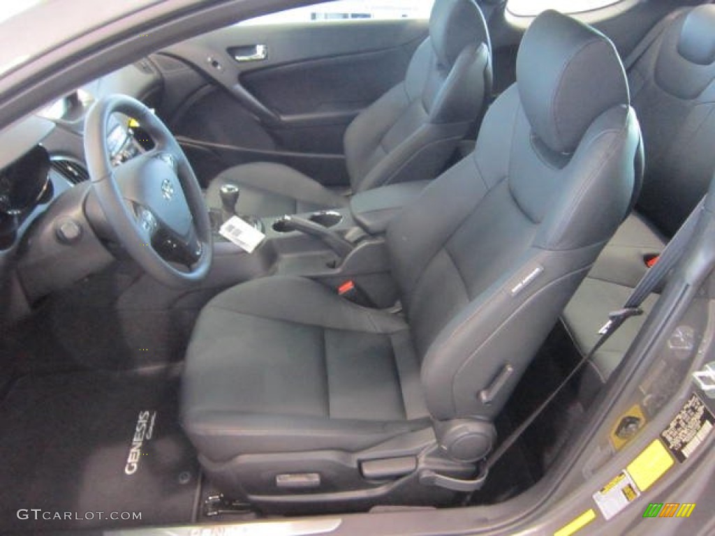 Black Leather Interior 2012 Hyundai Genesis Coupe 3.8 Track Photo #63356495