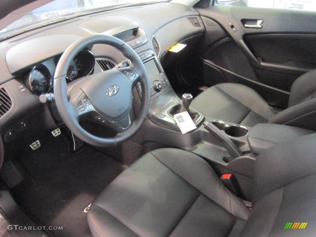 Black Leather Interior 2012 Hyundai Genesis Coupe 3.8 Track Photo #63356504