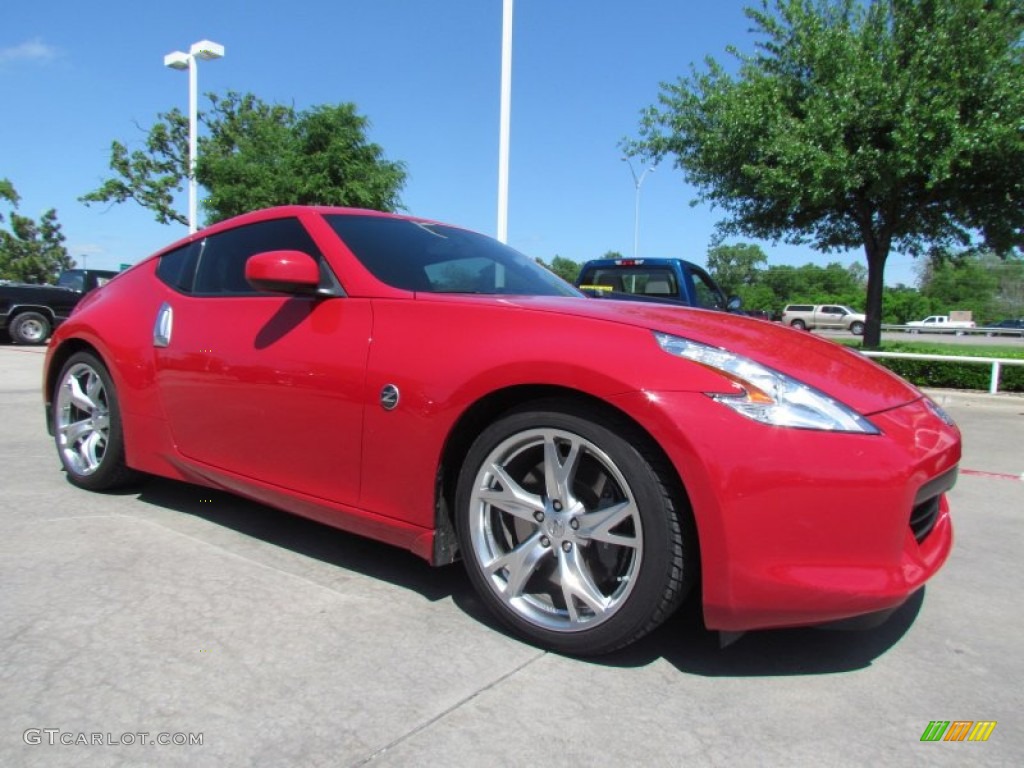 Solid Red 2010 Nissan 370Z Sport Coupe Exterior Photo #63356546